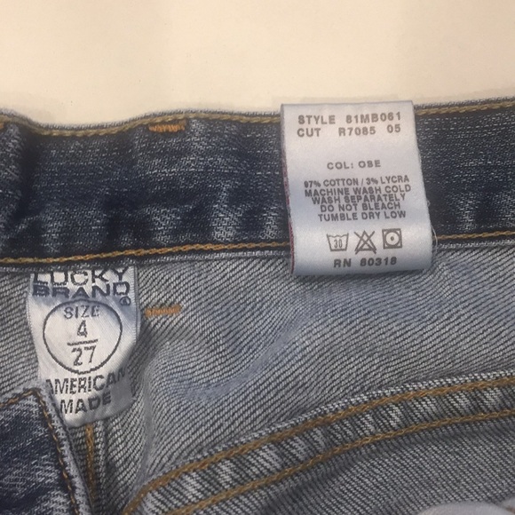 Lucky Brand Button Fly Size 4 - Picture 7 of 8